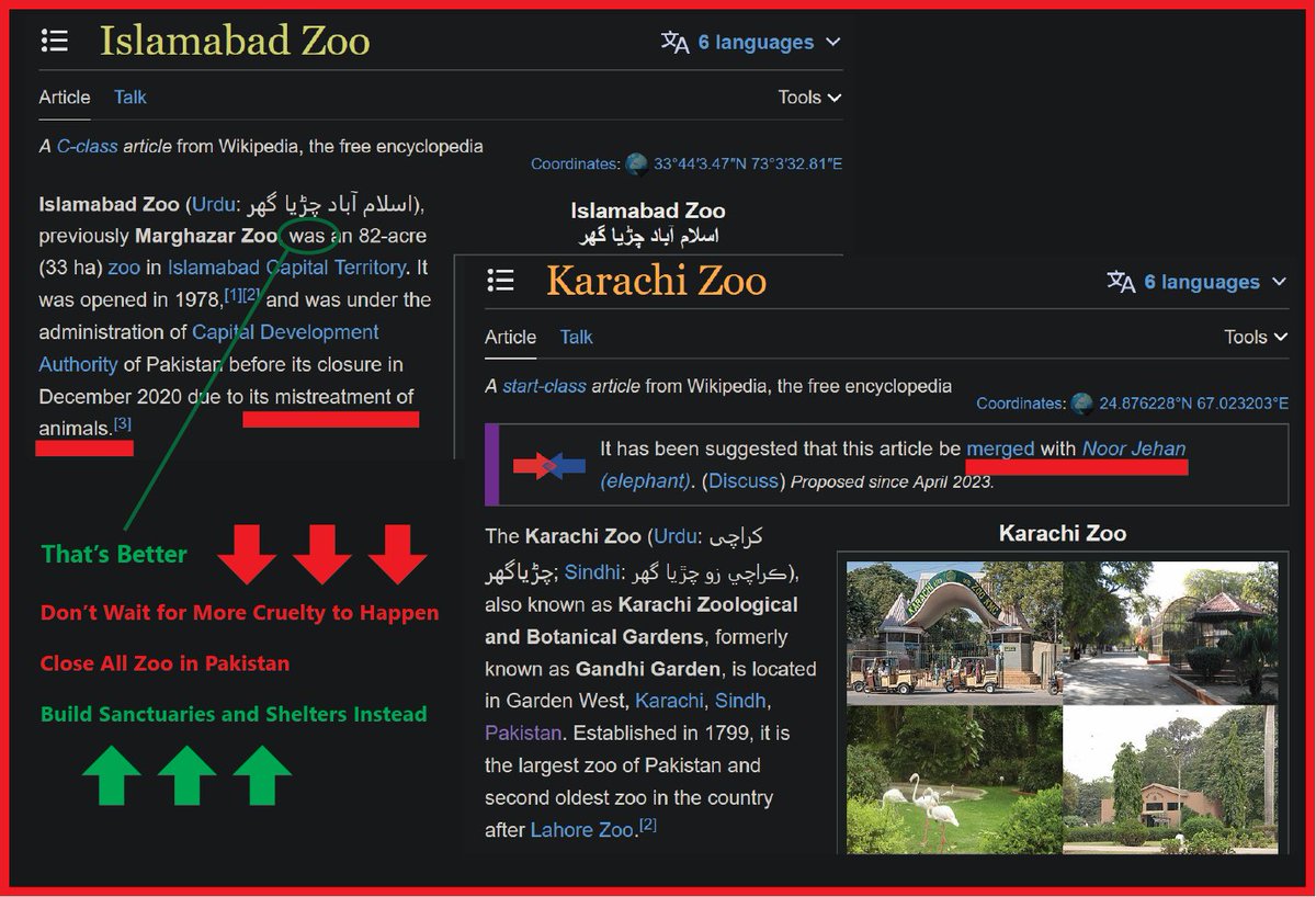 Islamabad Zoo was closed in December 2020 due to mistreatment of animals. Now we see what happened to Noor Jehan. 
Don't wait for more cruelty to happen. Close all zoos in Pakistan. Build sanctuaries and shelters instead.
#CloseAllZoosInPak 
#AnimalShelters
#AnimalSanctuaries