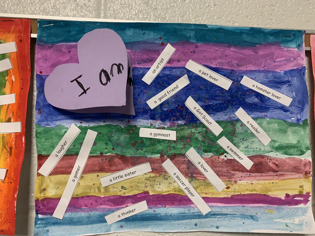 MrSheskeyReads's tweet photo. Love these self empowerment art pieces from our first grade artists! @SdwView https://t.co/bfrpNIPV2P