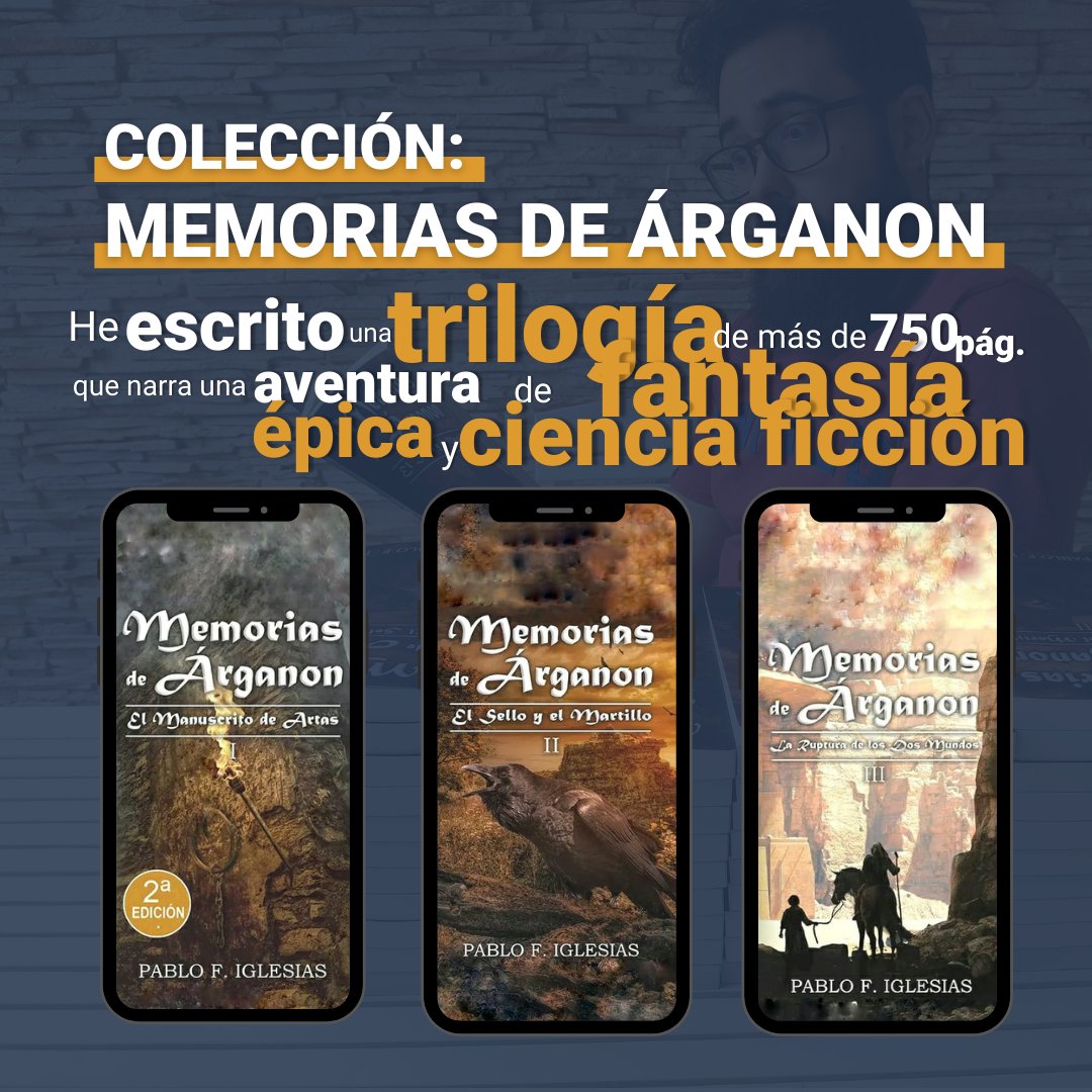 PYDotCom's tweet photo. ¡He escrito una trilogía! ✨
LA COLECCIÓN DE MEMORIAS DE ÁRGANON🧝♀
He escrito varios libros con @EdicionesPy que puedes encontrar en Amazon o puedes pedírmelo poniéndote en contacto conmigo:🔽
https://t.co/f9qxDSceTQ
#memoriadearganon #EdicionesPY #Autoediciones https://t.co/SpUZzxtQtC