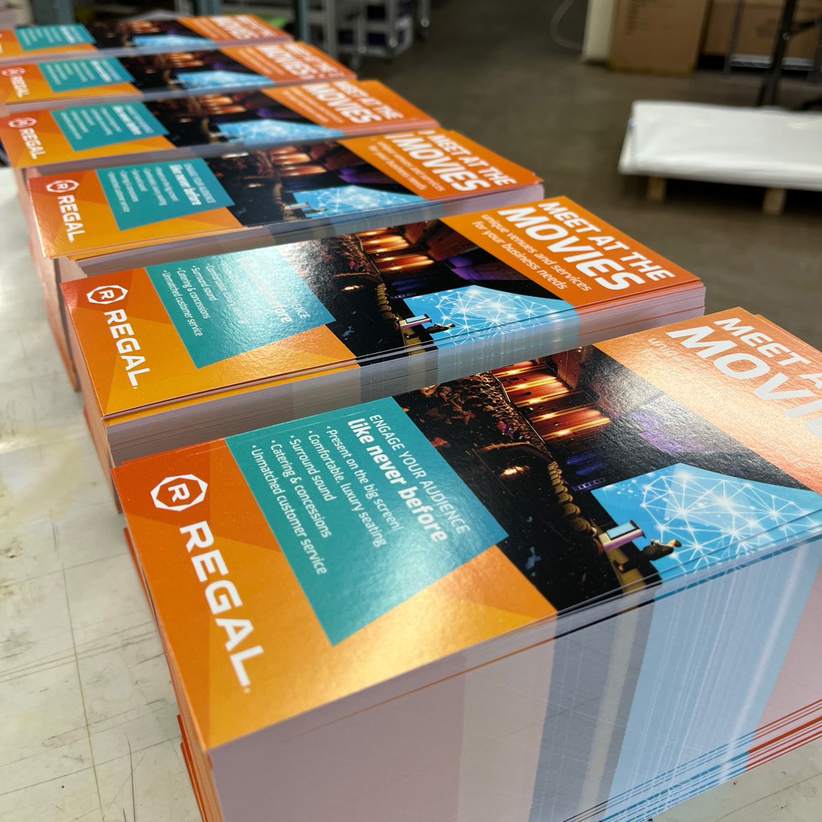 GCKnoxville's tweet photo. Stacked and ready to go! Next time you go see a movie, check out the counter cards we printed and shipped for @regalmovies.🍿
#graphiccreations #promoteyourbrand #printing #printlocal #knoxvilletn #regalmovies #fullservicebrandbuilders https://t.co/CKACGA3vOJ