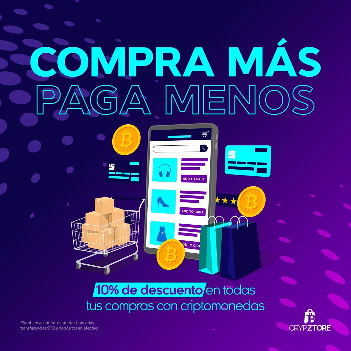 crypztore's tweet photo. ¡Compra fácil y rápido con tus criptomonedas favoritas!

Visita nuestra tienda online.
💻 link en nuestro perfil

#Crypztore #TuTiendaEnCripto https://t.co/ya6QdqNkb4