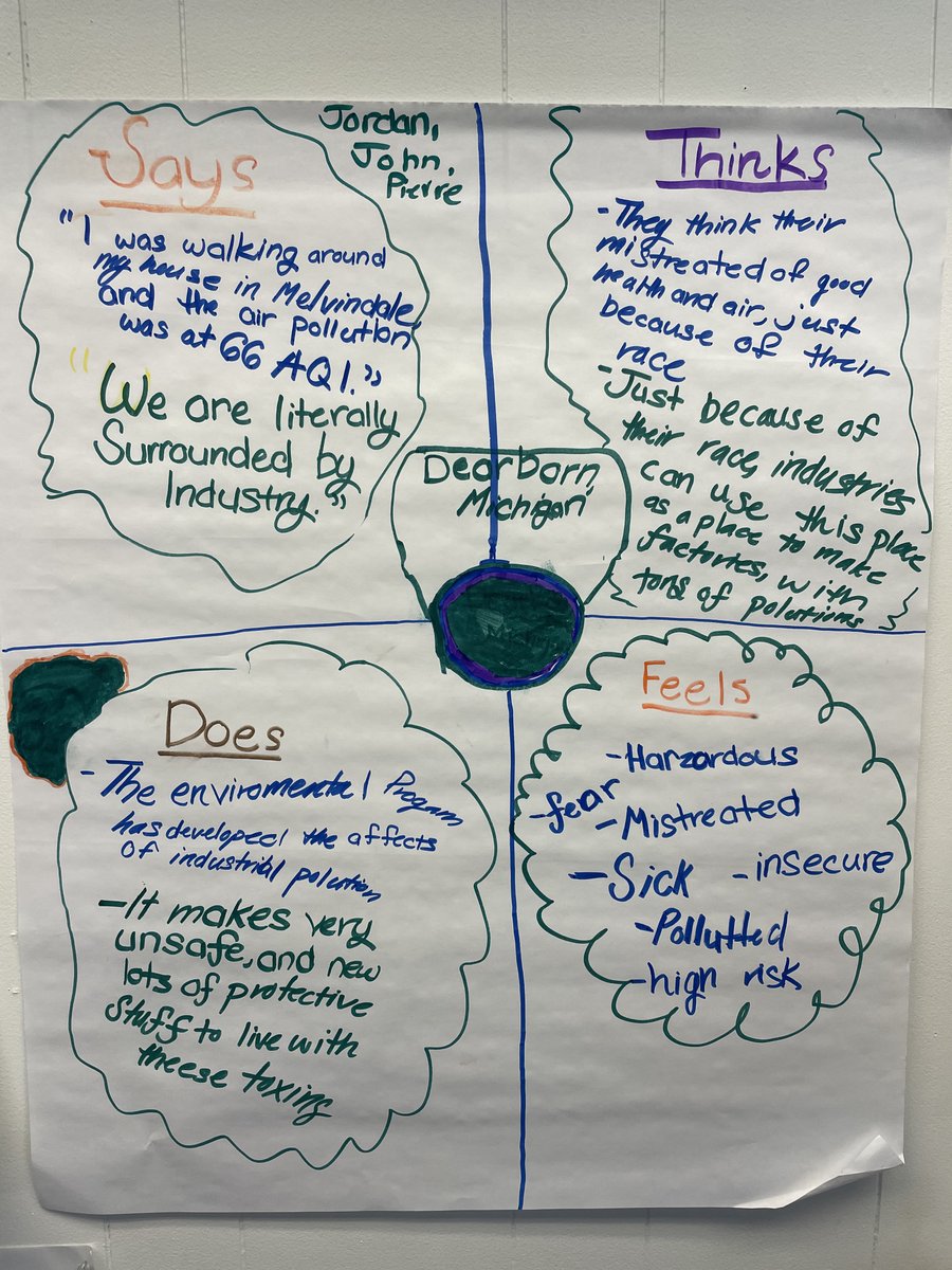 Mardian_EdTech's tweet photo. Ss creating #empathymaps for their environmental justice projects. Ss learn about #environmentalracism and marginalized communities who are affected by pollution. Ss design solutions using @microbit_edu @littleBits @tinkercad. #designthinking #scrumboard @WesterlySchool https://t.co/GaCczQBigE