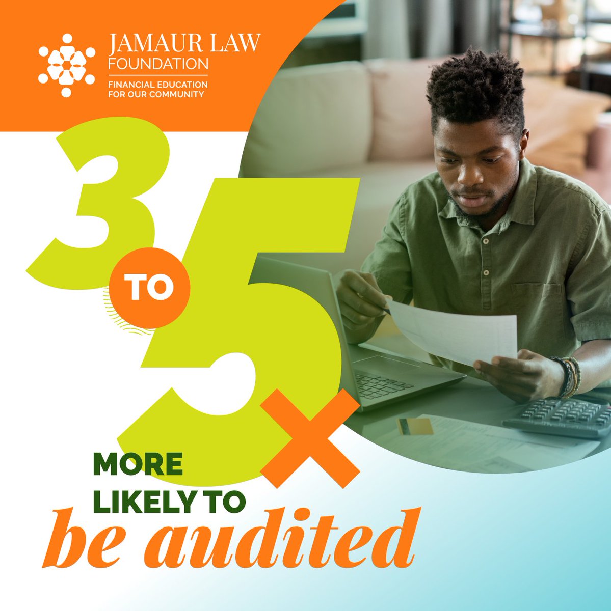 Did you know Black taxpayers are 3-5x more likely to be audited than non-Black taxpayers? 🤔 This Tax Day, we wanted to highlight the importance of accurately reporting your earnings.

#FinancialLiteracyMonth #FinancialLiteracy #TaxDay #TaxFacts #JLFSmartMoney #RiseofBlackWealth