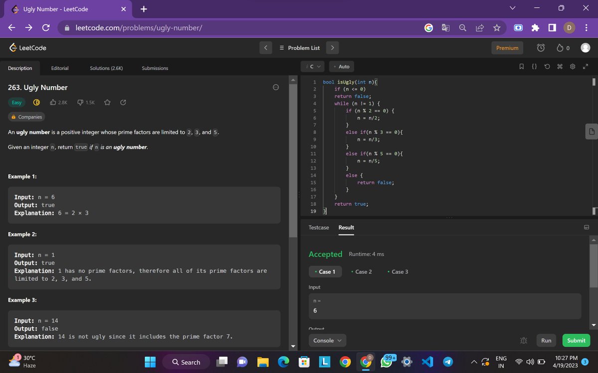 DDebashishDey's tweet photo. Hello Folks,

I have completed #Day15 of  #25DaysofCode Program with @scaler_official 

Problem- Ugly Number
My code link: https://t.co/C75peF2Oqz

Scaler discord link : https://t.co/WGyVR6HFGx
Partner: @iam_santanu03 

#scalerdiscord #codewithscaler #scaleracademy #scaler30doc https://t.co/xr7x6BOI2I