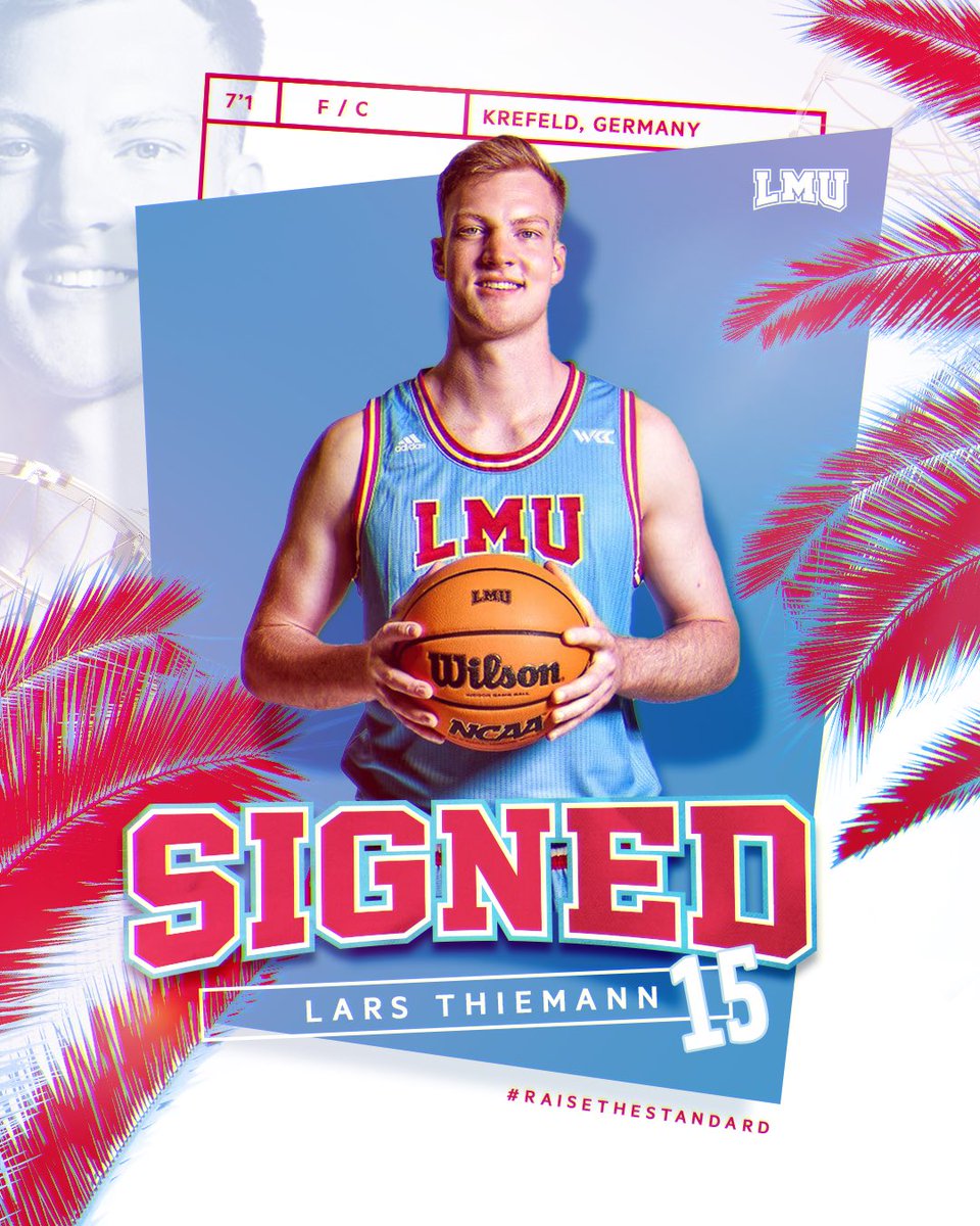 lmulionsMBB's tweet photo. “Lars is an incredible get for us. He adds tremendous size to our front court and the highest of character to our program.” - @LMUCoachJohnson 

#RaiseTheStandard https://t.co/N9Rg3vH4zr