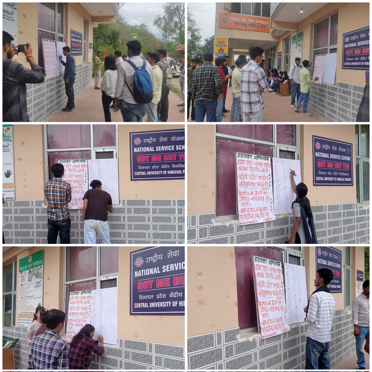 abvp4dehra's tweet photo. आज अखिल भारतीय विद्यार्थी परिषद जिला देहरा की हिमाचल प्रदेश केन्द्रीय विश्वविद्यालय इकाई तथा ढलियारा महाविद्यालय इकाई द्वारा प्रदेश स्तरीय मांगो को लेकर हस्ताक्षर अभियान चलाया गया।
#abvp4dehra https://t.co/G2LLc2FPIG