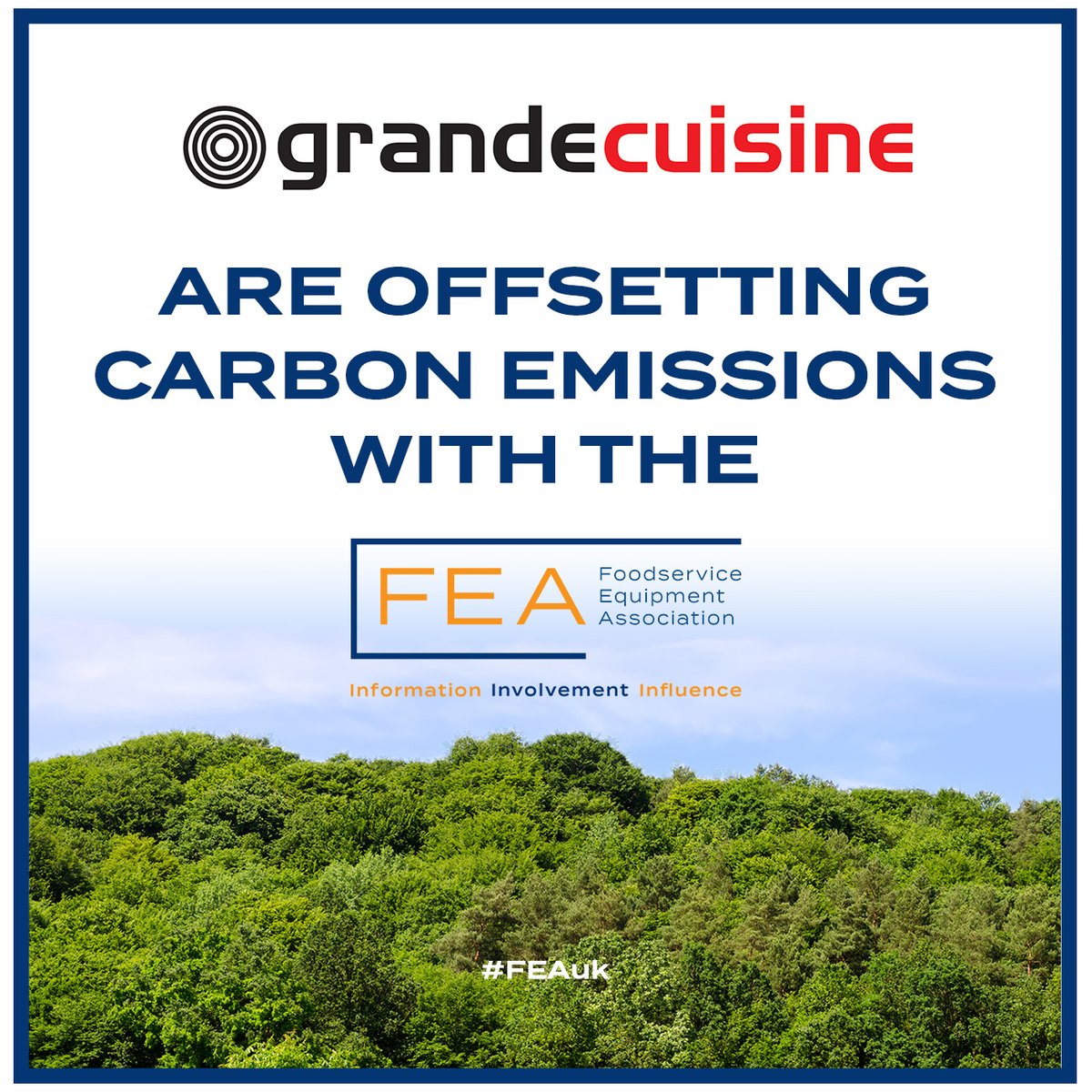 Grande_Cuisine's tweet photo. As one of the UK's leading suppliers of energy saving induction cooking equipment, thanks to our partnerships with #mareno and #Athanor, we are proud to support this @FEA_uk initiative to offset carbon emissions. https://t.co/UHuofR6RFV