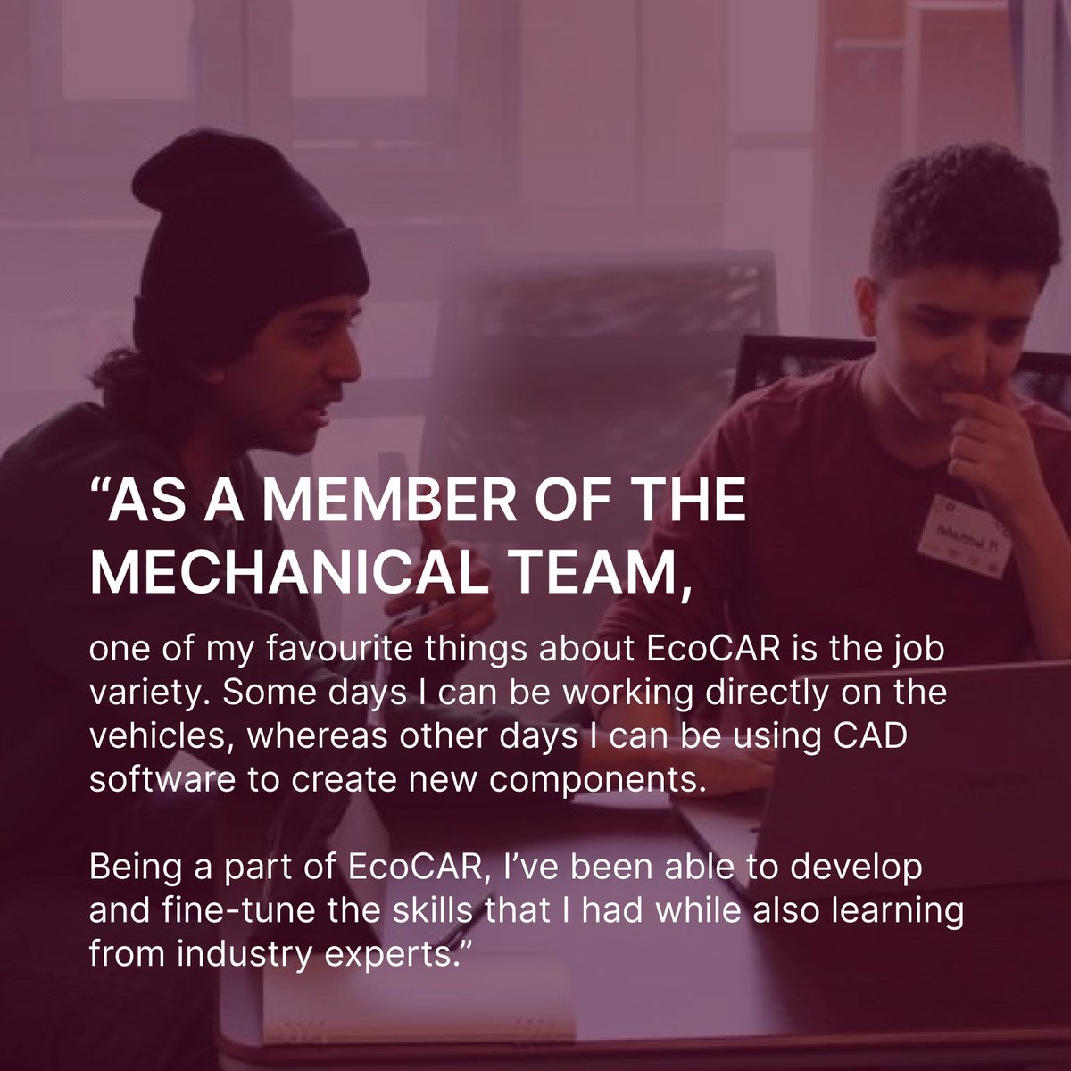 Today #McMasterEcoCAR would like to highlight Shahmeer (Zain) Khan! Zain is very outgoing and always excited to meet new people and help out. He is an integral part of our team, and we are so glad to have him! #maceng #EVChallenge