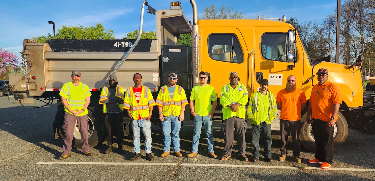 MDSHA's tweet photo. Work zone safety is no accident. Orange signs, barrels &amp; cones alert motorists to highway construction &amp; maintenance areas. We wear orange today to remind drivers to look out for orange &amp; drive slow through work zones.Thanks for joining our efforts!#GoOrangeMD #MDOTsafety #NWZAW https://t.co/0tcHGcQVmX