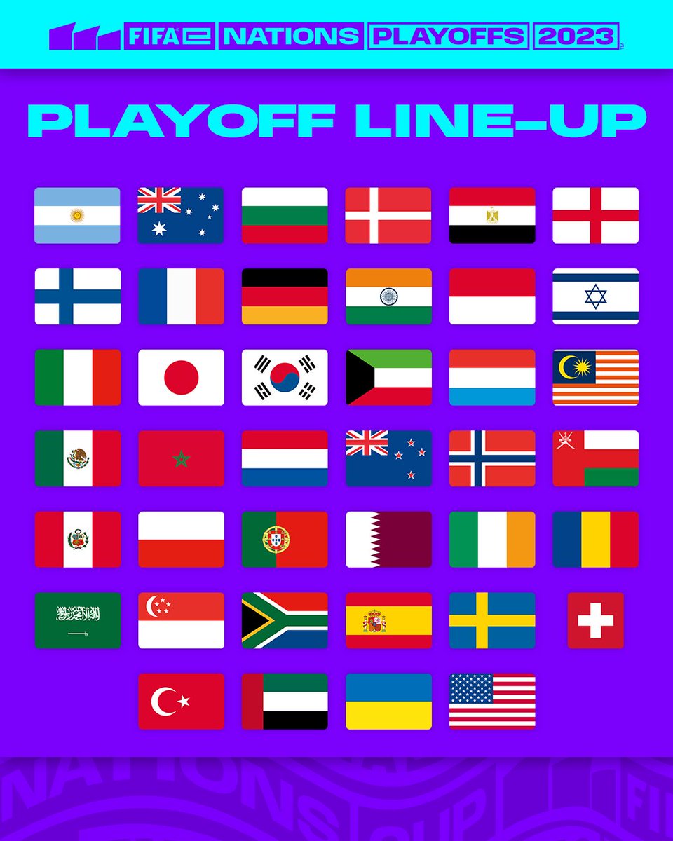 The FIFAe Nations Playoffs qualified teams so far...

Who will join them this week? #RoadToFeNC