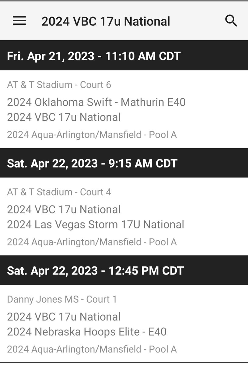 I will be playing in the 17U division at the Heart of Texas Showcase this weekend. Here is the schedule. @ValleyBballClub