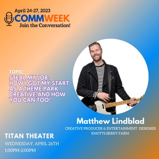 CSUF_CommWeek's tweet photo. Don’t miss out on the opportunity to network and learn from industry professionals at this year’s Comm Week Event!

These are a few more of our guest speakers that will be attending next Wednesday April, 26th!

We’re so excited to see you there! #csufcommweek2023 🐘🍊 https://t.co/x9lh7QekhU