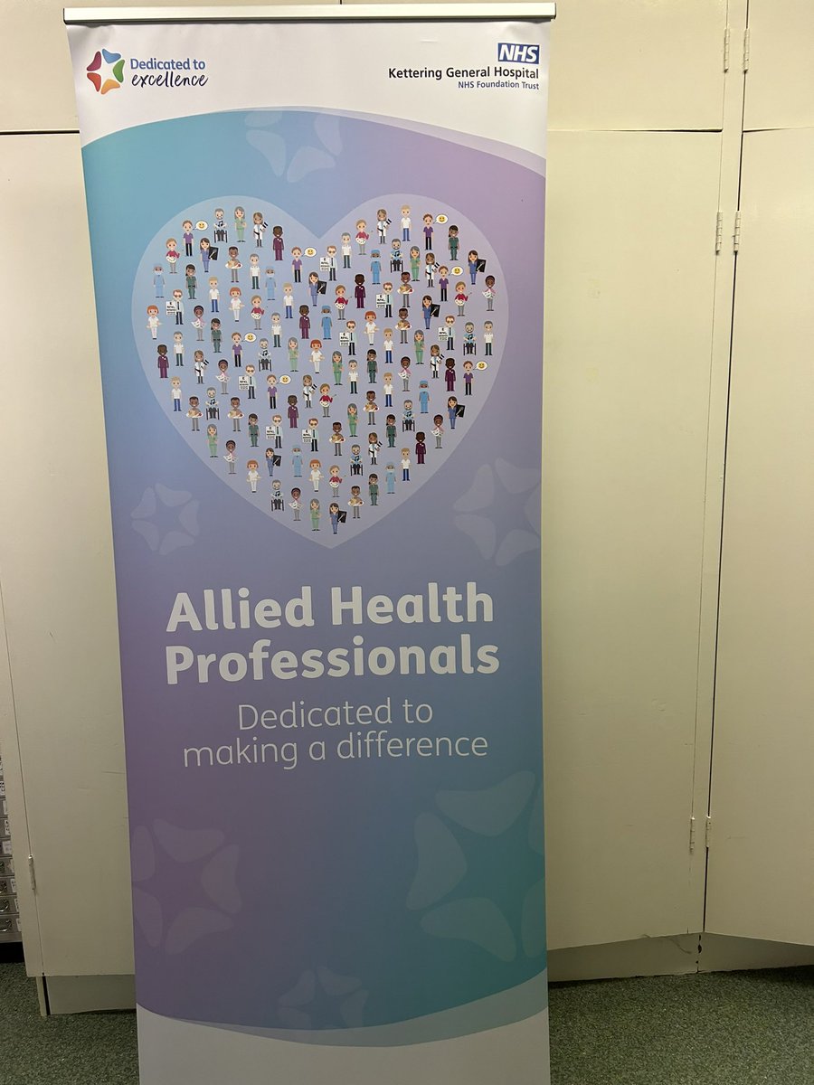 It’s a day for AHP goodies! Huge thank you to the comms team for the graphic asset and the amazing pop up banner! KGH AHP’s the banner is available for any of your events! <a href="/KettGeneral/">Kettering General Hospital</a> @KGH_CEO <a href="/Twinsare7/">Melanie 👸🏻</a> <a href="/Sandy2Taylor/">sandra Taylor</a>