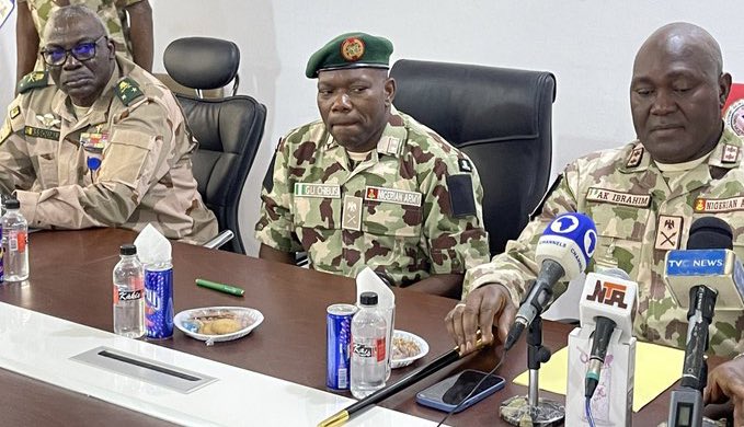 Maj Gen GU Chibuisi assumes duty as the New Force Commander, Multi-National Joint Task Force (#MNJTF), takes over from Maj Gen AK Ibrahim. #LakeChad #Nigeria #Cameroon #Chad #Benin #Niger