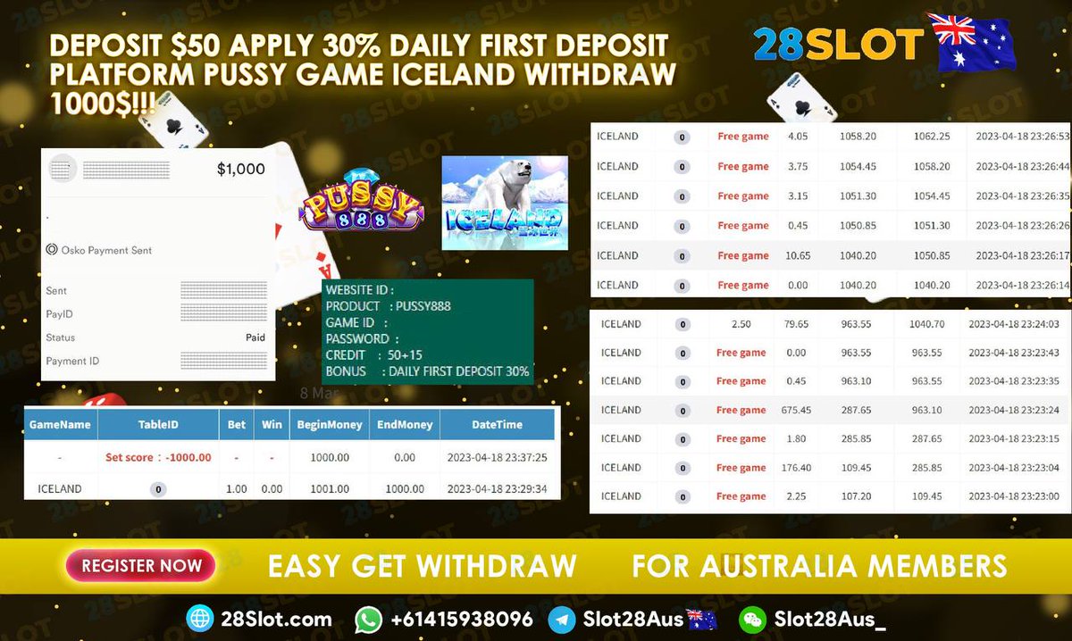 28SLOTAUS's tweet photo. 📷 28Slot AUS 📷 
📷 CONGRATS TO OUR LUCKY MEMBER OF THE DAY WITHDRAW !!!  
📷WhatsApp : https://t.co/qvVJ1GT7Q1 
📷Telegram : https://t.co/iYptv8BAGR #28slot #OnlineCasino #slots #pokies #virtualcasino #onlinebetting #OnlineSlots #gamblingonline https://t.co/hyC9CYtvmn