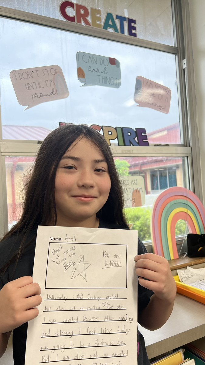 DZLZuniga's tweet photo. We are more than a test score! Tomorrow is our first STAAR test and we practiced #SelfCare strategies like journaling, dancing, breathing, reading, eating/sleeping right, and topped it off with words of affirmation. 3rd grade confident! 🥰🥰🥰 https://t.co/SUPbz0ZAxN