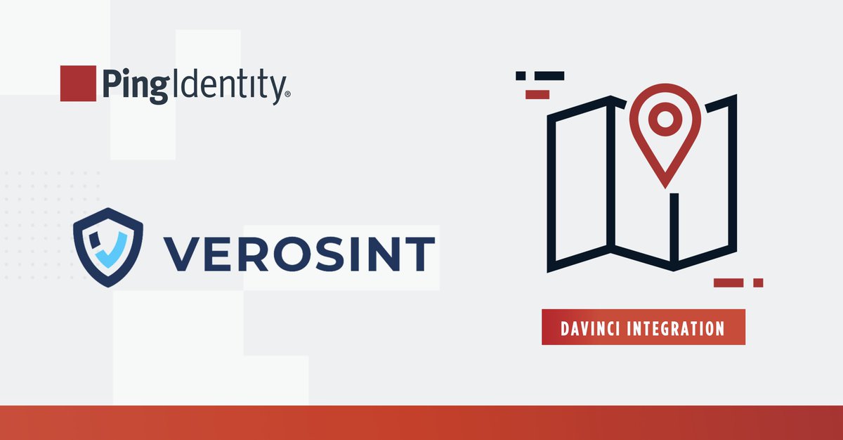 pingidentity's tweet photo. 💡DYK: With the @verosint integration for #DaVinci, identity security professionals can leverage OSINT data anywhere, making better decisions about authentication, registration, and authorization. Learn more: https://t.co/OyDCg67fTz https://t.co/i15Qv7adpF