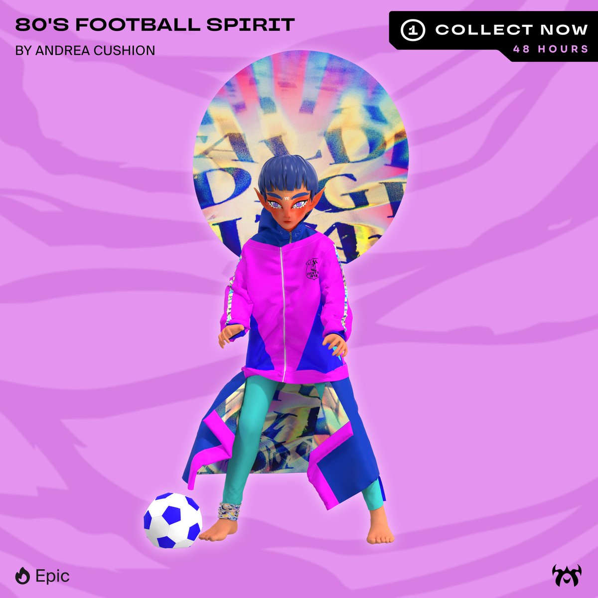 artisantnft's tweet photo. ⌛ COLLECT IS OPEN

⚽ 80'S FOOTBALL SPIRIT by @FashDigi

Originated from research into Leitch EFC football ground architecture mixed with colors of the 80’s.

Rarity — Epic. Mint after collecting ends.

https://t.co/S0X6ZbUZRx https://t.co/B2gfuaZi1d