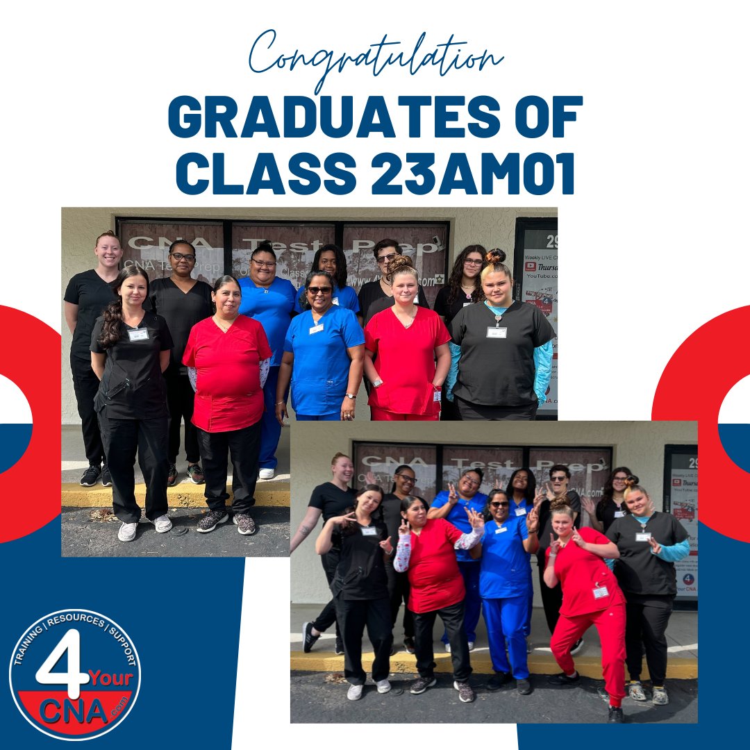 4yourcnaT's tweet photo. Congratulations to class 23AM03! We wish you great success in your new career and good luck for your state exams! Enroll for our next class which would be on April 01, 2023. Contact us now for enrollment 🤩

Don't forget to follow us for more updates!
#4YourCNA https://t.co/H21F4s1NL9