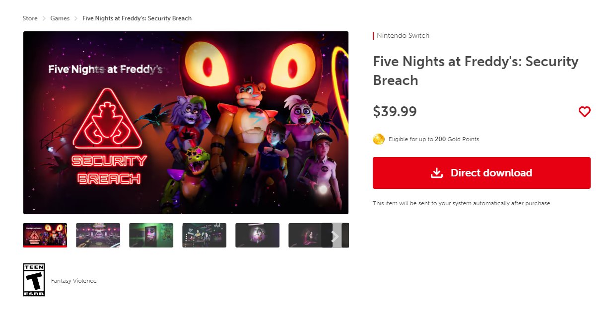 Five Nights at Freddy's: Security Breach/Nintendo Switch/eShop