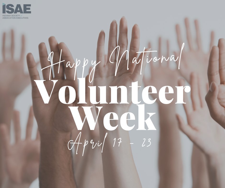 Happy National Volunteer Week! #NationalVolunteerWeek is an annual celebration observed in many countries to promote and show appreciation for volunteerism and volunteering. ISAE thanks all of our great volunteers. ISAE is only great because of the hard work of our volunteers!
