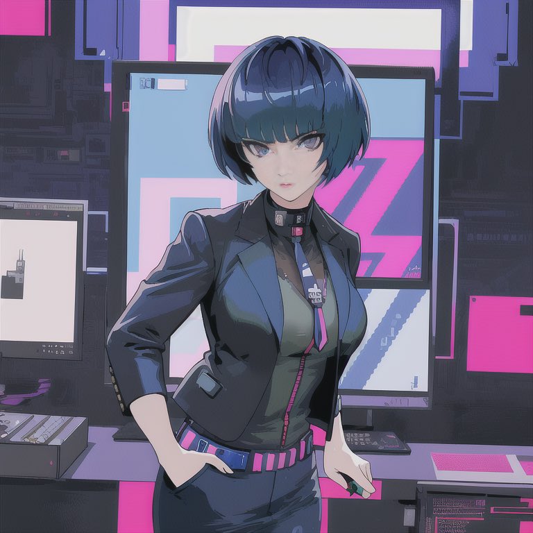 WenenLee's tweet image. Trying to use #Hypernetwork in #StableDiffusionAI to synthesize cyberpunk style #TakemiTae from #Persona5.