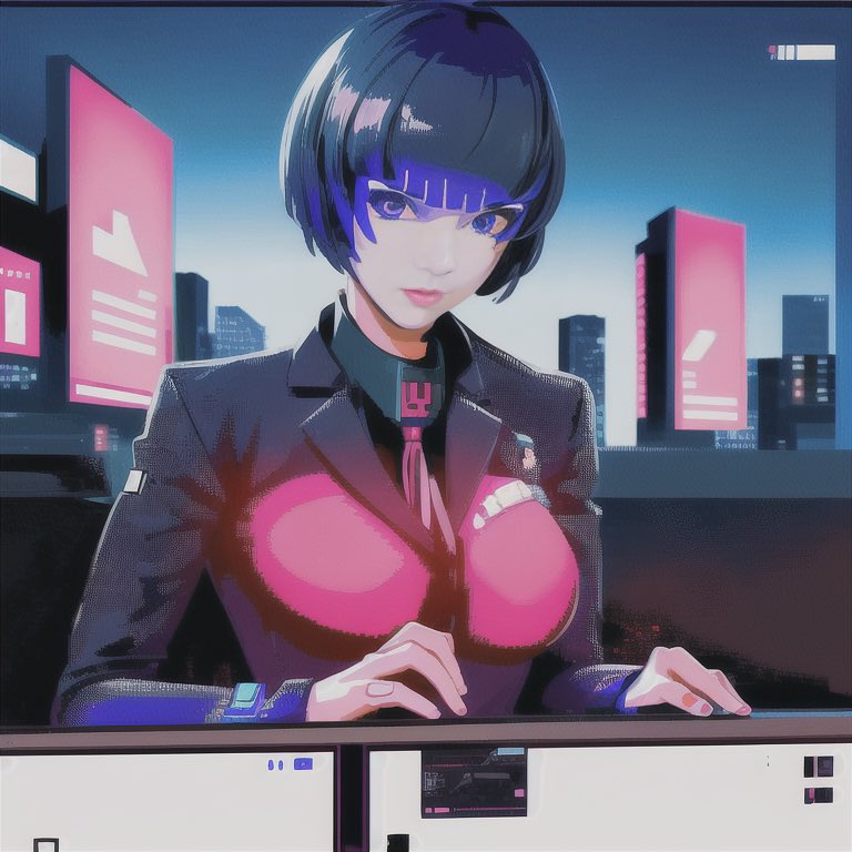 WenenLee's tweet image. Trying to use #Hypernetwork in #StableDiffusionAI to synthesize cyberpunk style #TakemiTae from #Persona5.