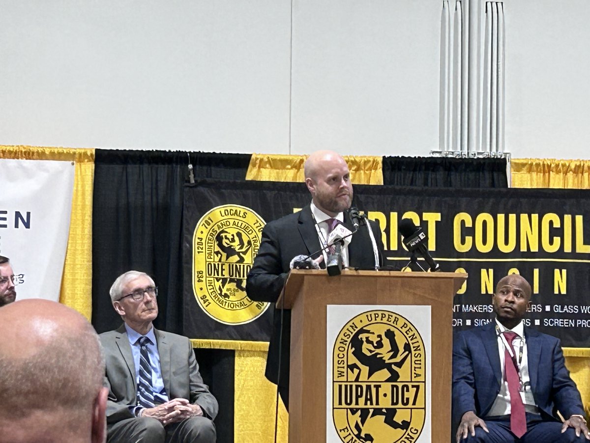 BGAlliance's tweet photo. #ICYMI, we joined @GovEvers, @GoIUPAT, and several WI Mayors to discover how federal investments can create good-paying union jobs across #TheBadgerState. https://t.co/Tnlt7Kxz6c https://t.co/sEB9HNmBrn