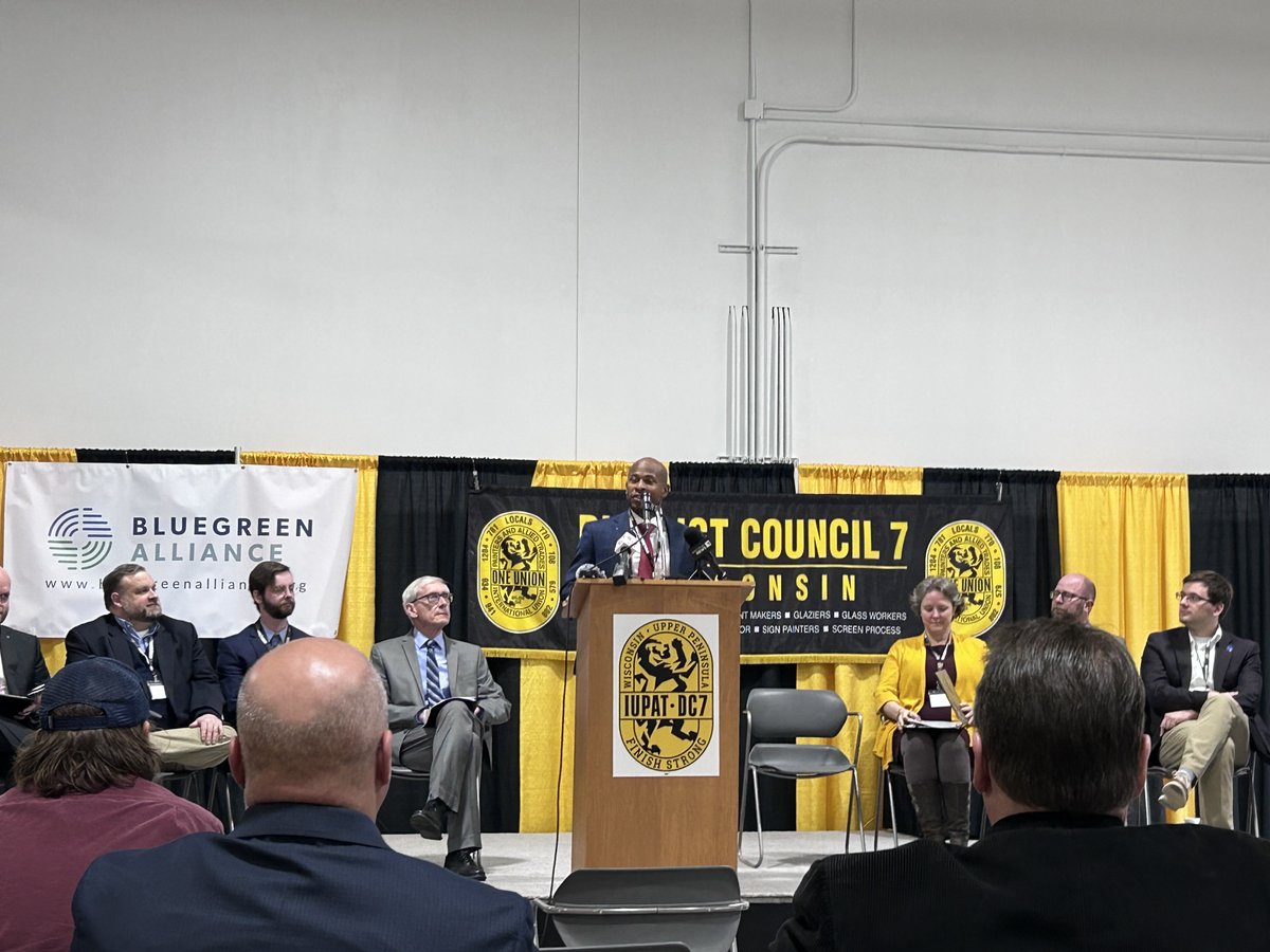 BGAlliance's tweet photo. #ICYMI, we joined @GovEvers, @GoIUPAT, and several WI Mayors to discover how federal investments can create good-paying union jobs across #TheBadgerState. https://t.co/Tnlt7Kxz6c https://t.co/sEB9HNmBrn