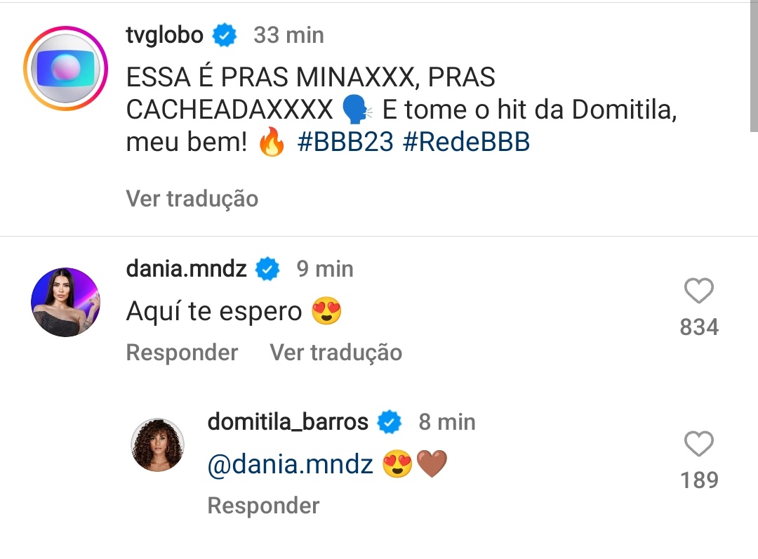 olhaelis's tweet image. MIMOS DE DANITILA 💜🦁 DIVAS
@dania_mdz @domitila_barros 

Já queremos esse encontro 🇧🇷
Ya queremos este encuentro pronto 🇲🇽

#BBB23 #LCDF3 #Dania #Domitila #TeamDomitila #TeamDania