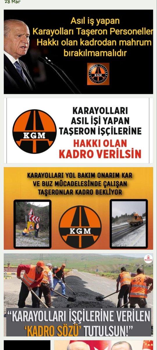 <a href="/kamudataseron/">KAMU TAŞERON GÜNDEMİ</a> Teşekürler sağolun sayın Vekilim karayolları olarak seçim öncesi müjde Bekliyoruz