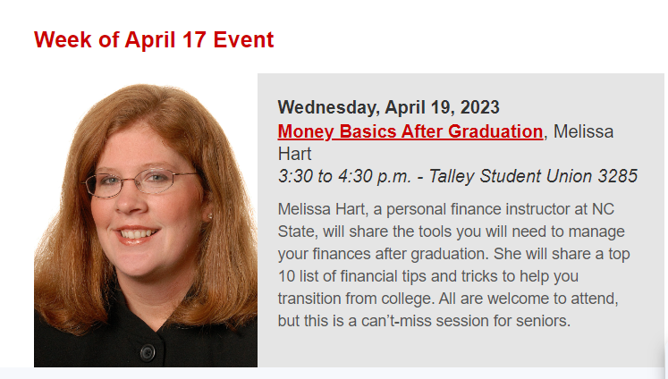 Stay on top of your financial well-being! Join us later today...
