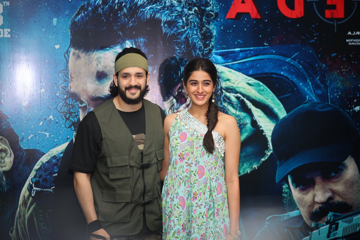 deepaksomisetty's tweet photo. Our #Agent with his lady at Visakhapatnam today at the press meet ♥
#AgentTrailer : https://t.co/POgvwJM7wP
@AkhilAkkineni8 @sakshivaidya99 #AgentOnApril28 #AkhilAkkineni https://t.co/X1lkZ3tBoW