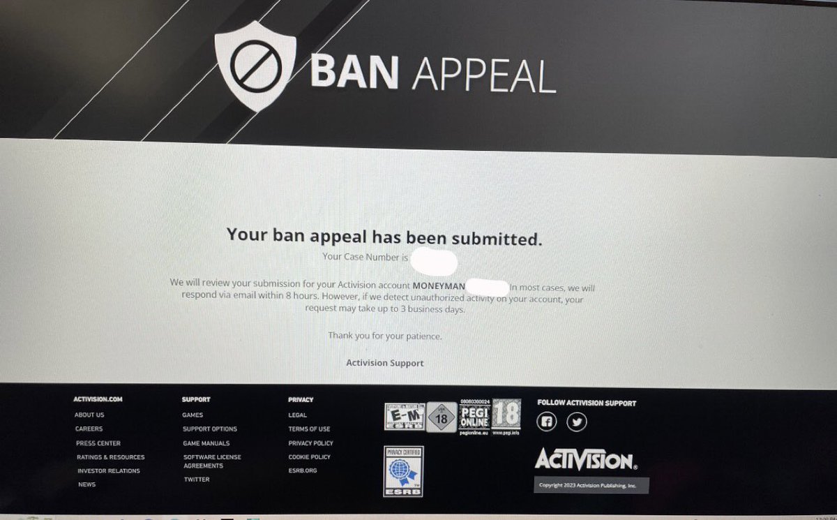 Moneyman_2323's tweet photo. Imagine waking up after a cod update to being PERMANENTLY BANNED for no reason.🤦🏽‍♂️  #MW2 #activision @Activision #ModernWarfareII #ModernWarfare2 #COD https://t.co/ckRvB6Pgo5