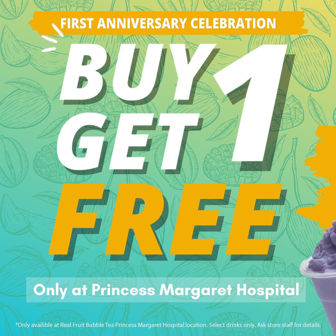 RFBubbleTea's tweet photo. Visit our Princess Margaret Hospital location and enjoy a medium-sized drink from our top 5 best sellers and get a second, small-sized drink for free! 🧋+🧋

🗓️Mark the date! The celebration runs from April 20th - 21st

IN-STORE only 😌
📍 610 University Ave Toronto, ON https://t.co/OTwEaMBhyB