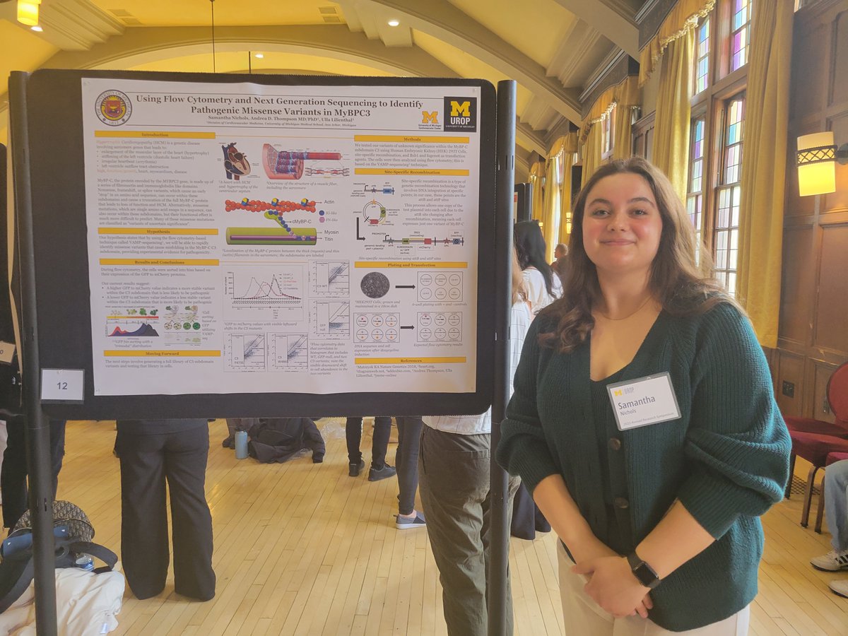 Congrats to the wonderful undergraduate students working in the Thompson Lab (Keely Weber, Mathav Vignesh, Samantha Nichols) for your excellent poster presentations at the UROP symposium today. #2023UROPSymposium  #Goblue