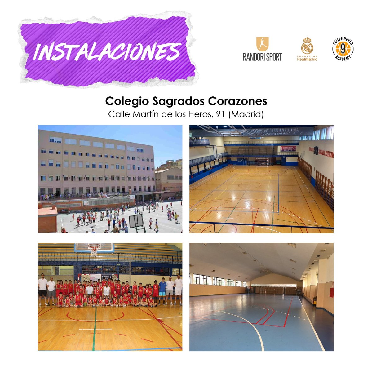 🏀 SEDES CAMPUS <a href="/9FelipeReyes/">Felipe Reyes</a> <a href="/RandoriSport/">Randori Sport</a> 🏀

🏟️ ¡Hoy os presentamos la sede del colegio <a href="/colegio_sscc/">Colegio SSCC MH</a>! El cole cuenta con dos polideportivos y varias pistas exteriores.

➕ Info e inscripciones en randori.es/felipereyes