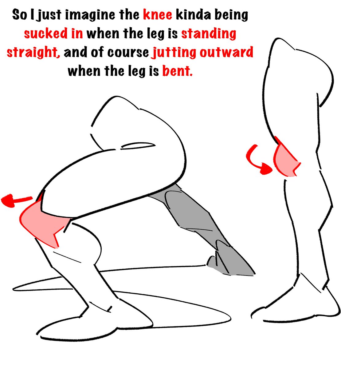 UDekure's tweet photo. Notes for drawing the knee. 😊 https://t.co/YmLa4CyWNg