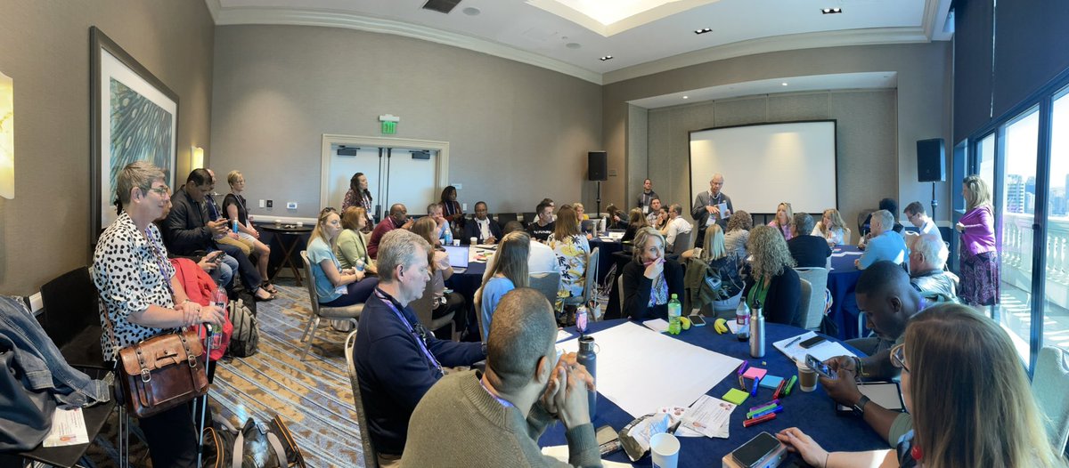 Standing room only @andrewcalkins kicks off the transformational session with @teachinb @bathewaldt @AllardVUSD @Institute4PL #ASUGSV2023
