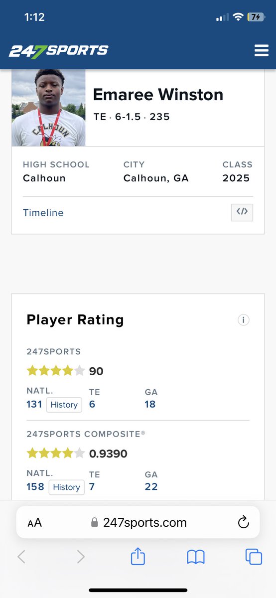 e_wins2025's tweet photo. Blessed to be ranked a 4 ⭐️ on @247Sports @Mansell247 @coachcjcollins @CoachCrosby3 @tslester6 https://t.co/mr6GEnGUSm