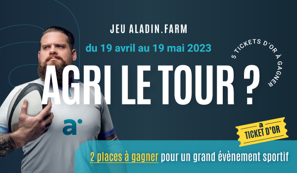 Et boum...💥Tentez votre chance au Jeu Ticket d'Or sur <a href="/AladinFarm/">aladin.farm</a>
👉A gagner des places 🎟️pour assister à un grand évènement sportif 🏉 !
👉Pour participer info.aladin.farm/fr-fr/agrileto…
RDV sur <a href="/AladinFarm/">aladin.farm</a> dès maintenant. Bonne chance aux #agriculteurs de nos #coopératives partenaires