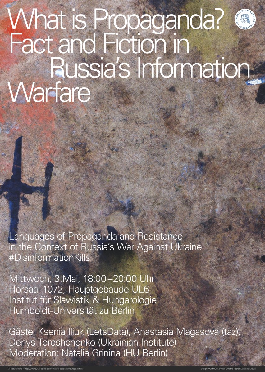 On May 3 we are going to welcome Ksenia Iliuk (@ksurrealistic), Anastasia Magazova (@anastasiamaga) and Denys Tereshchenko (
@UA_Institute) to talk about 'Fact and Fiction in Russia's Information Warfare'. Share this event and come to talk with our guests!