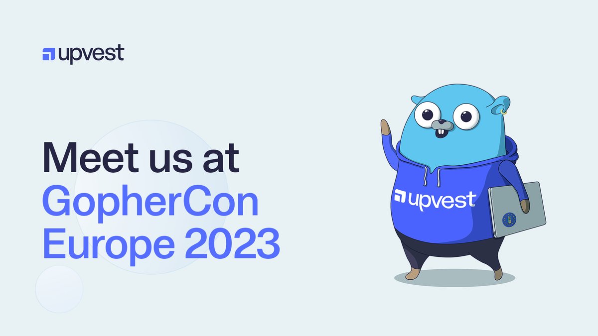 SPONSOR POST

The ingenuity of Gophers inspired us at @GopherConEU 2022. @Upvest are
sponsors again in 2023, and we #Upvengers would like to return the favor by giving out a nerdy prize to inspire a #TinyGopher to big things!
Intrigued? Come visit us at #gopherconEU 2023.