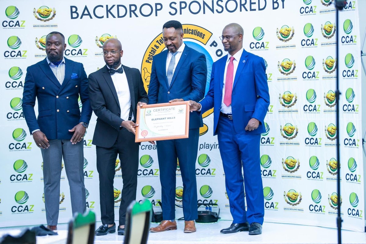 elephanthillszw's tweet photo. Proud of our team for being awarded 2nd runner-up in the Hospitality Sector at the Southern Region Service Awards 2023. Thank you for the excellent service. #Execellence #ElephantHills https://t.co/P5ZWgACQ6M