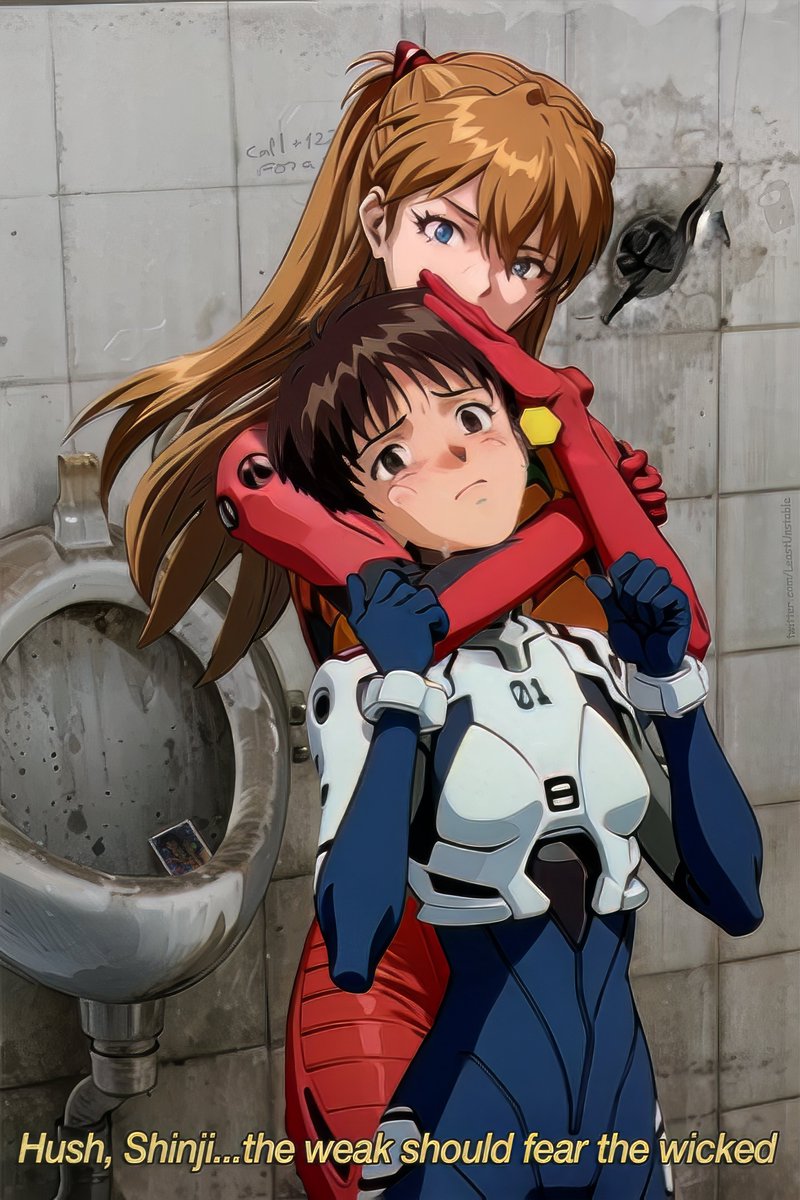 LeastUnstable's tweet photo. What made her upset? #Asuka #AsukaLangley #Shinji #Evangelion https://t.co/oUdP5T2uhk