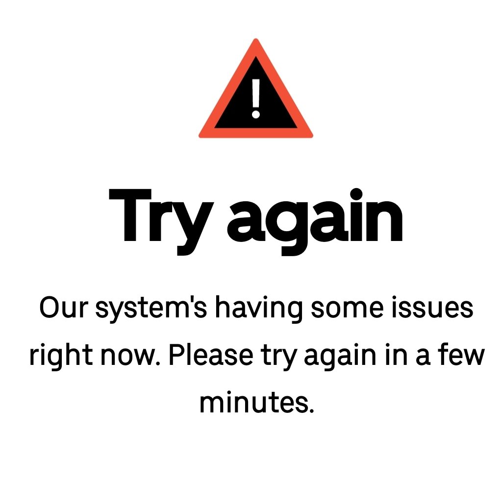JockinJG_'s tweet photo. @Uber_Support I have seen the same error for the last 2 days. https://t.co/OX9K1dD3K2