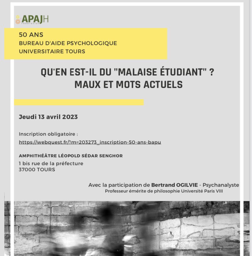 Apajh37's tweet photo. Le BAPU de Tours a fêté son 50ème anniversaire 📷 ! Les célébrations ont débuté la semaine dernière avec une discussion sur le malaise des étudiants, avec le président de l'APAJH @JLouisGARCIA et @franckgagnaire adjoint au maire de @villedetours https://t.co/xdfEZPmYKU
