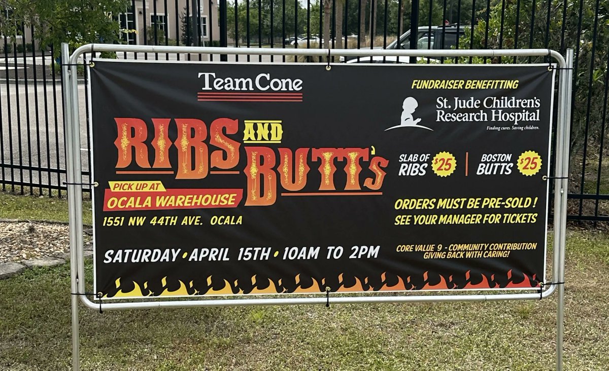 Team Cone’s Ocala Spring Rib Sale raises $14,000 for St. Jude Children’s Research Hospital:

cone.beer/3KU0jZU