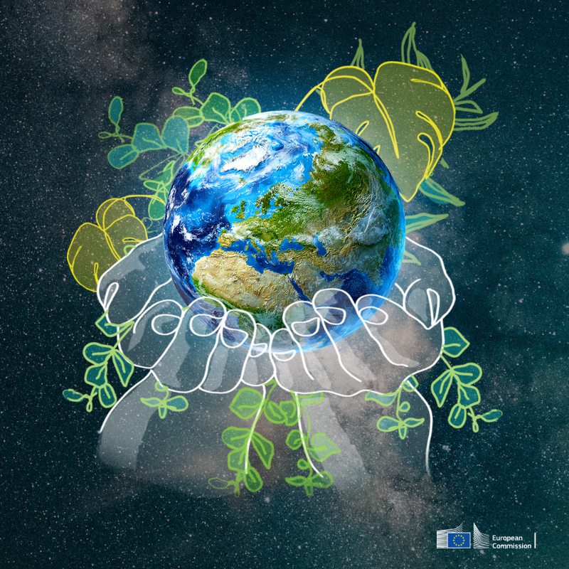EU_Commission's tweet photo. 𝗘nvironmental degradation
𝗔vailability of fresh water
𝗥ising sea levels
𝗧hreat to business
𝗛igh temperatures
...
The list of effects from global warming could be endless, but we have a plan to prevent it: the #EUGreenDeal. ↓

#EarthDay