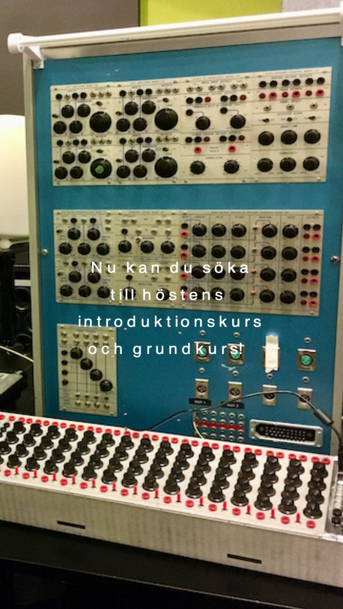 Nu kan du söka till höstens introduktionskurs och grundkurs! 

Sista ansökningsdatum för båda kurserna är 28 maj. Kurserna hålls på svenska. Courses are held in Swedish.

Ansökningsformulär och mer information om kurserna:
elektronmusikstudion.se/courses